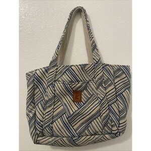 New Hope Girls Brand XL Large Tote Bag Tan Navy Travel Weekender Shopper